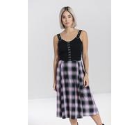 Hell Bunny Women's Hayley Tartan High Waist Midi Skirt Pink | Size: Small hell bunny Pink S