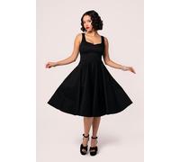 Hell Bunny Women's Heidi 50s Style Midi Dress in Black | Size: Small hell bunny Black S
