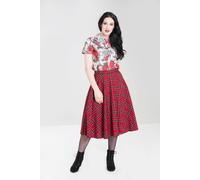Hell Bunny Women's Irvine 50s Red Tartan Full Circle Midi Skirt | Size: XL hell bunny Red XL