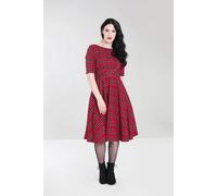 Hell Bunny Irvine Vintage Style 50s Red Tartan Dress M
