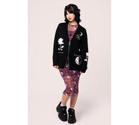 Hell Bunny Women's Jayden Oversized Black Base V Neck Cardigan | Size: Medium hell bunny Black M