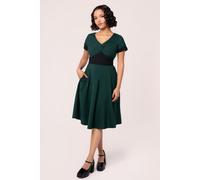 Hell Bunny Women's Jessica Vintage Glamour 50s Style Midi Dress Green | Size: Large hell bunny Green L