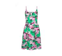 Hell Bunny Women's Kai Pink Green Vintage Kitsch Knee Dress | Size: 2XL hell bunny Green 2XL