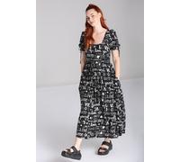 Hell Bunny Women's Love Yourself Printed Maxi Dress in Black | Size: Medium hell bunny Black M