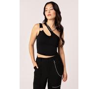 Hell Bunny Women's Mallory Grunge Style Semi Fitted Top in Black | Size: 2XL hell bunny Black 2XL