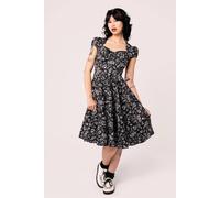 Hell Bunny Women's Mischief Halloween Style Midi Dress in Black | Size: Small hell bunny Black S