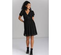 Hell Bunny Women's Mortem Stretch Striped lace mini dress in Black | Size: XS hell bunny Black XS