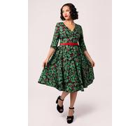 Hell Bunny Women's Nicole 50s Style Midi Dress in Black | Size: XS hell bunny Black XS