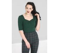 Hell Bunny Women's Philipa Stretch Jersey Ruched Top with Sleeves & Hip Length Fit | Size: XS hell bunny Multicolor XS