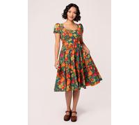 Hell Bunny Women's Pumpkin Patch Green Base Midi Dress | Size: Small hell bunny Green S