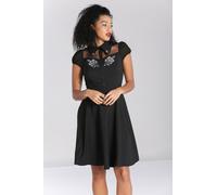 Hell Bunny Women's Roesia Rose dagger Embroidery Dress in Black | Size: XS hell bunny Black XS