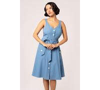 Hell Bunny Women's Rylee 1940's Style Vintage Inspired Dress Blue | Size: Large hell bunny Blue L