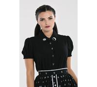 Hell Bunny Women's Samara Blouse Black | Size: Large hell bunny Black L