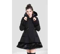 Hell Bunny Women's Sarah Jane Lolita Style Faux Fur Black Coat | Size: Large hell bunny Black L