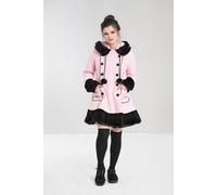 Hell Bunny Women's Sarah Jane Lolita Style Faux Fur Pink Coat | Size: Medium hell bunny Multicolor M