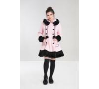 Hell Bunny Women's Sarah Jane Lolita Style Faux Fur Pink Coat | Size: Small hell bunny Multicolor S