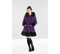 Hell Bunny Women's Sarah Jane Lolita Style Faux Fur Purple Coat | Size: Small hell bunny Purple S