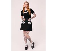 Hell Bunny Women's Skelli Halloween Style Mini Skirt in Black | Size: XL hell bunny Black XL
