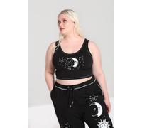 Hell Bunny Women's Solaris Printed Loungewear Crop Top Black | Size: 3XL hell bunny Black 3XL
