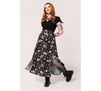 Hell Bunny Women's Star Sign Graphics Midi Skirt in Black | Size: 2XL hell bunny Black 2XL