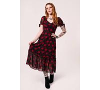 Hell Bunny Women's Thorn Wild Roses Semi Fitted Dress | Size: Small hell bunny Multicolor S