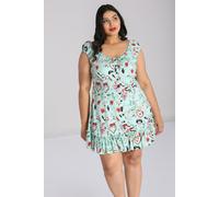 Hell Bunny Women's Tijuana Rockabilly inspired Mini Dress in Green | Size: 3XL hell bunny Green 3XL