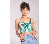 Hell Bunny Ululani Crop Top Blue Multi-Coloured