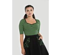 Hell Bunny Women's Warlock Stretchy Striped Jersey Top | Size: XL hell bunny Multicolor XL