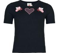 Hell Bunny Women's Care Bears Collaboration Spring Summer Love-a-Lot Knit Top Black | Size: XL hell bunny Black XL