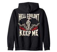 Hell Couldn't Keep Me Christian Cross Broken Chains Zip Hoodie