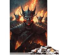 Hell Demons Jigsaw Puzzles for Adult 500 Pieces Difficult Puzzles Adult Jigsaw Puzzle Home Decoration Art Wooden Adult Puzzle 500pcs (52x38cm)