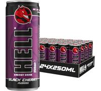 HELL Energy Drink Black Cherry Flavour | 24 x 250ml Cans Multipack | 32mg/100ml Caffeine | Contains Vitamins B2 B3 B5 B6 B12 | Preservative Free | Vegan | Reduce Fatigue & Boost Energy