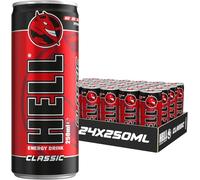HELL Energy Drink Classic, 250ml Cans, Pack of 24, with Vitamins B2 B3 B5 B6 B12, Vegan
