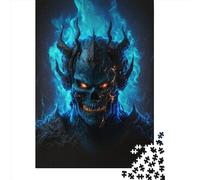 Hell Flame Demon 1000 Pieces Jigsaw Puzzles for Adults Creative Rectangular Jigsaw Paper Puzzles Game Brain Teasers Toy 1000pcs (38x26cm)