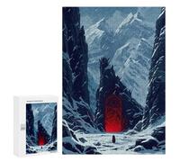 Hell Gate in Snowy Land: Relaxing Home Activity, 300 PCS Decorative Jigsaw for Grown-Ups; for Couples, Friends And Family