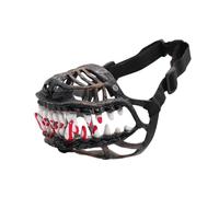 Hell Hound Dog Muzzle - Scary Monster Latex Mask with Teeth for Halloween, Adjustable Straps Pet Cosplay Costume for Large Small Dogs, Trick or Treat Party，S-XL，B：M