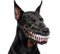 Hell Hound Monster Muzzle Halloween Scary, Dog Costume Mask Latex, for Halloween Party Cosplay Dogs Beast Terror Pet Lifelike Teeth Mask Photo Shoots Trick Or Treat (Style B,XXL)