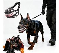 Hell Hound Monster Muzzle Scary Dog Muzzle with Halloween，Bloody：XL
