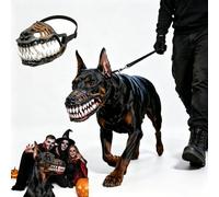 Hell Hound Monster Muzzle Scary Dog Muzzle with Halloween，No Blood：L