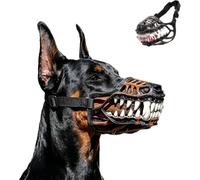 Hell Hound Monster Muzzle Scary Natural Latex Dog Costume Muzzle | For Halloween Party Cosplay Dogs Beast Terror Pet Lifelike Teeth Mask Photo Shoots Trick or Treat with Adjustable Straps
