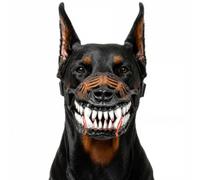 Hell Hound Monster Muzzle, Scary Natural Latex Dog Costume Muzzle，L | Adjustable Straps Prevents Barking or Chews Halloween party cosplay dogs, monsters, scary pets, realistic teeth masks