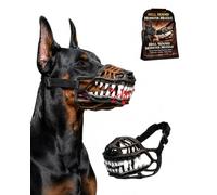 Hell Hound Monster Muzzle, Scary Teeth Dog Halloween Costume for Large Dogs | Natural Latex Look | Lifelike Teeth | Adjustable Straps | For Halloween, Cosplay, Photos & Trick-or-Treat(B,Xxl)