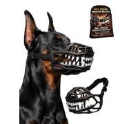 Hell Hound Monster Muzzle, Scary Teeth Dog Halloween Costume for Large Dogs | Natural Latex Look | Lifelike Teeth | Adjustable Straps | For Halloween, Cosplay, Photos & Trick-or-Treat(A,Xl)