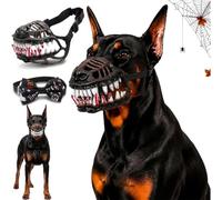 Hell Hound Monster Muzzle,Scary Teeth Dog Muzzle for Halloween (bloody,m) | Spooky Prop for Halloween, Adjustable, Hilarious Werewolf Muzzle, Anti-Bite Safety for Gatherings, Parties