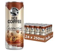 HELL Ice Coffee Cappuccino | 24 x 250ml Cans Multipack | 40mg/100ml Caffeine | Contains Arabica & Robusta Coffee Extracts | 75% UHT Milk | Ready To Drink