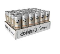 HELL Ice Coffee Coconut | Lactose-Free | 24 x 250ml Cans | 40mg/100ml Caffeine | Contains Arabica Coffee Extracts | 70% UHT Milk | Ready To Drink
