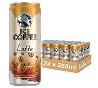 HELL Ice Coffee Latte | 24 x 250ml Cans Multipack | 40mg/100ml Caffeine | Contains Real Arabica & Robusta Coffee Bean Extracts | 75% UHT Milk | Preservative Free | Ready To Drink