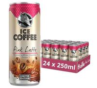 HELL Ice Coffee Pink Latte | Limited Edition | White Chocolate & Strawberry Flavour | 24 x 250ml Cans Multipack | 40mg/100ml Caffeine | Contains Arabica Coffee Extracts | Ready To Drink