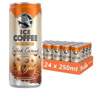 HELL Ice Coffee Salted Caramel | Lactose-Free | 24 x 250ml Cans | 40mg/100ml Caffeine | Contains Arabica Coffee Extracts | 75% UHT Milk | Ready To Drink