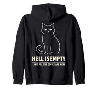 Hell is Empty and All The Devils are Here Cat Lover Zip Hoodie